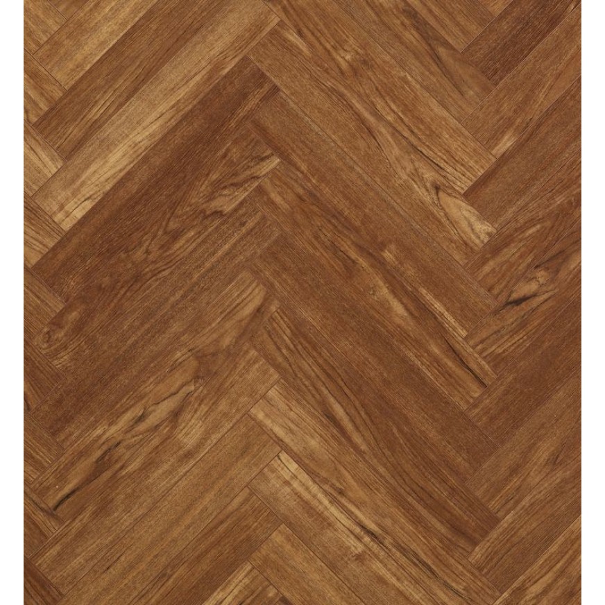 Herringbone Teak Brown