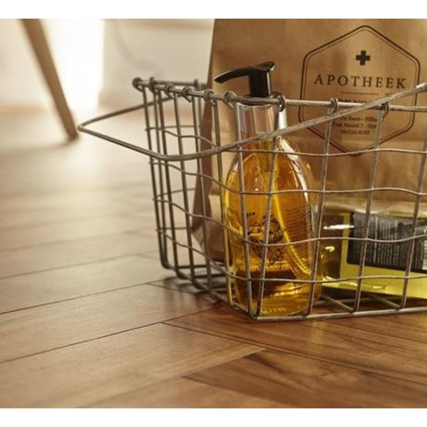 Herringbone Teak Brown