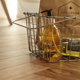 Herringbone Teak Brown