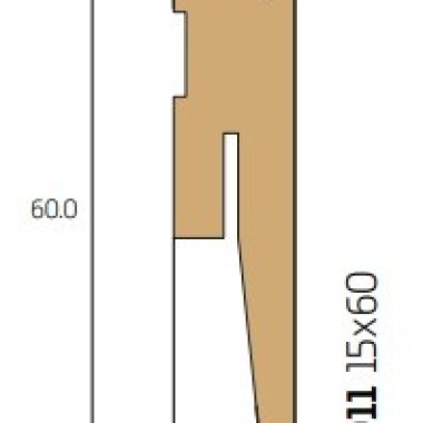 MDF GRINDJUOSTĖ BALTA 60