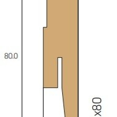 MDF GRINDJUOSTĖ BALTA 80